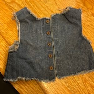 Brand new denim Papallou vest for girl or boy